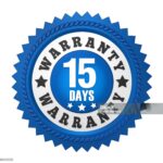 15 Days Warranty Badge solated on white background. 3D render